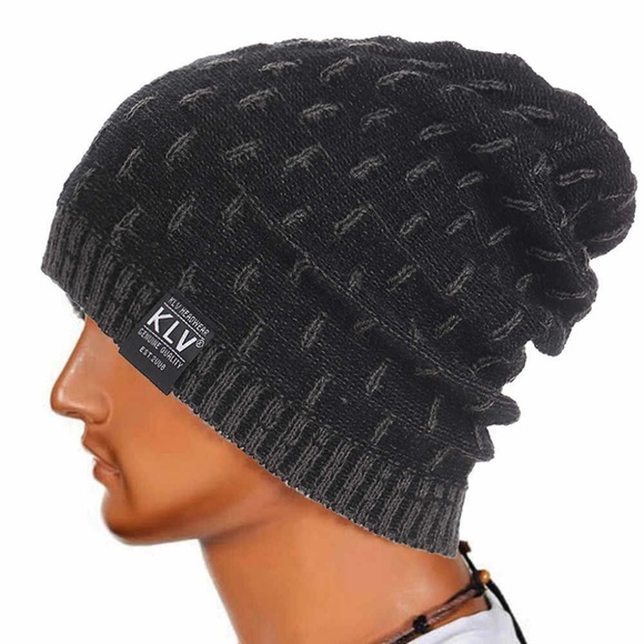 Accessories - Grey Soft Knitted Wool Slouchy Baggy Beanie Hat
